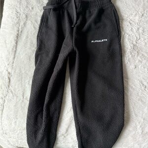 Alphalete Teddy Black Fleece Joggers